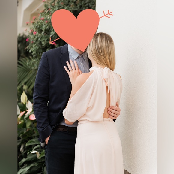 TFNC high neck maxi bridesmaid dress with fishtail - nude. US size 6 - Picture 2 of 4